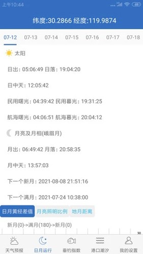 钓鱼天气